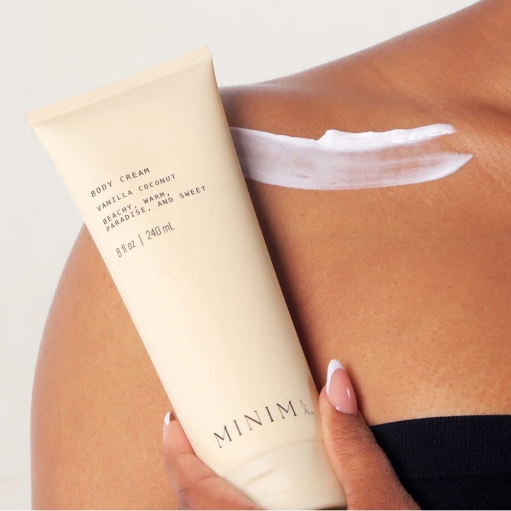 Minim LA Vanilla Coconut Scent Body Cream Hydrating Moisturizer 8oz New